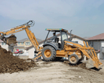 Backhoe with Extention 4 by 4 with 4 in 1 loader